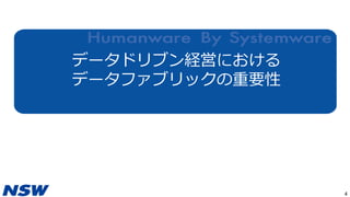 データドリブン経営における
データファブリックの重要性
4
NSWのDX説明
 