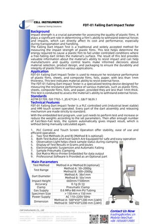 Accurate Impact Testing for Films with Falling Dart Tester | PDF
