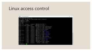 Linux access control
 