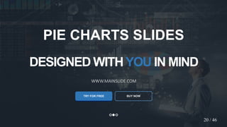 w w w . D o m a i n . c o m Page 63
www.MainSlide.com
© All Rights Reserved.
Confidential
DESIGNED WITHYOU IN MIND
WWW.MAINSLIDE.COM
TRY FOR FREE
PIE CHARTS SLIDES
BUY NOW
20 / 46
 