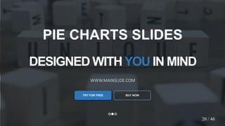 w w w . D o m a i n . c o m Page 83
www.MainSlide.com
© All Rights Reserved.
Confidential
DESIGNED WITHYOU IN MIND
WWW.MAINSLIDE.COM
TRY FOR FREE
PIE CHARTS SLIDES
BUY NOW
20 / 46
 