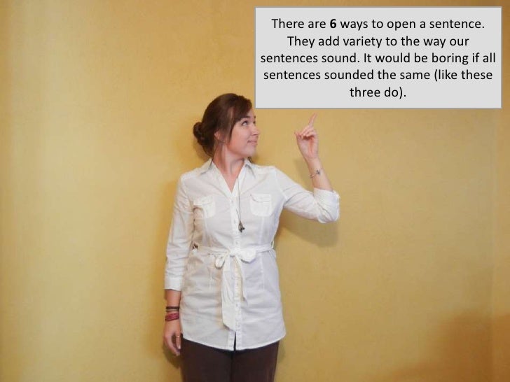 Fundamentals Writing and Literature Sentence Openers Presentation