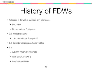 Developing and Deploying Apps with the Postgres FDW | PDF