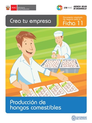 Producción de
hongos comestibles
Documento ampliado
de negocio para la
Ficha 11
 