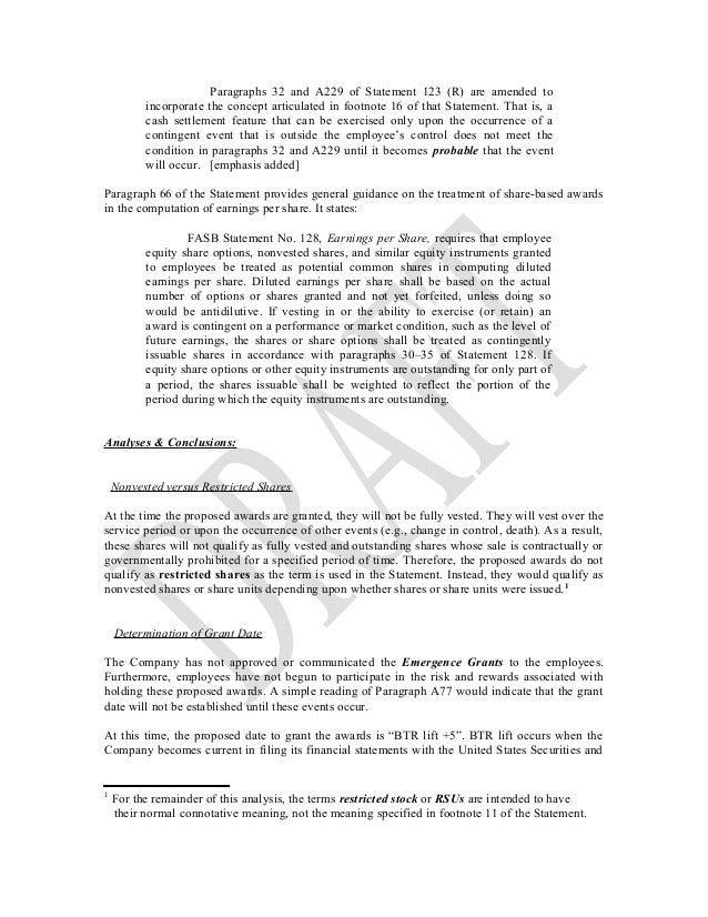 Cash settlement feature for employee stock options