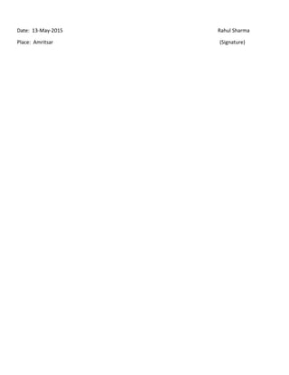 Date: 13-May-2015 Rahul Sharma
Place: Amritsar (Signature)
 