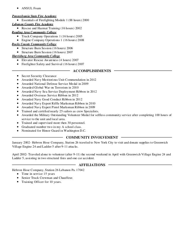 Abh navy resume