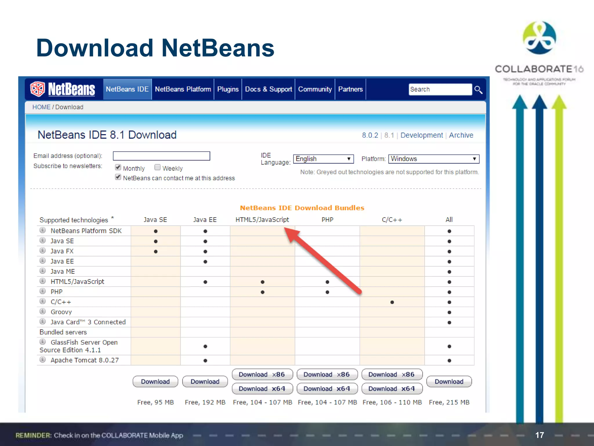 Download NetBeans
17
 