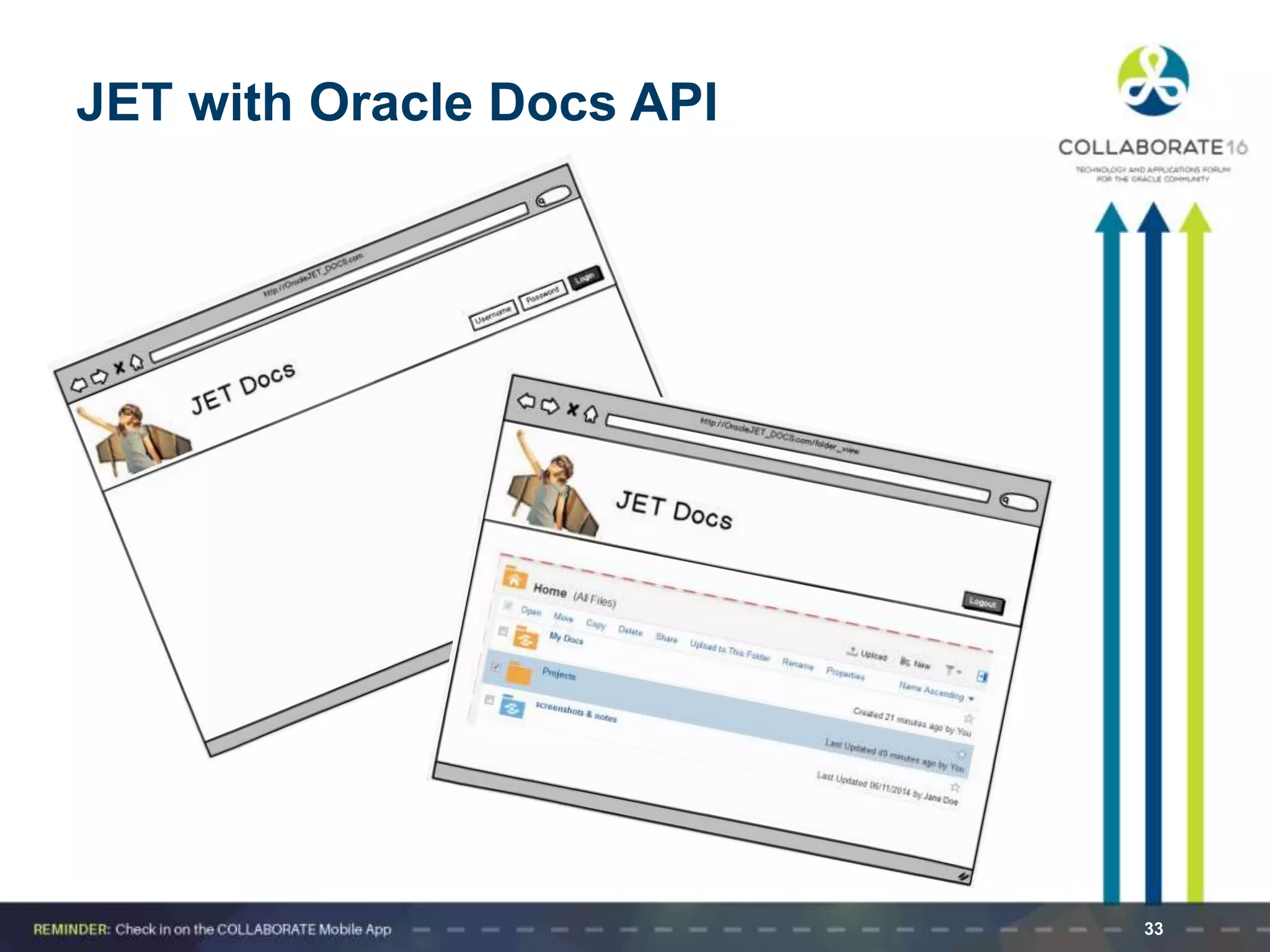 JET with Oracle Docs API
33
 