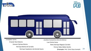 Obrigado!
24
Cristopher Carmo
Ernando Tesch Delorto
Giovane Cipriano Pereira
Henrique Batista de Carvalho
Henrique Capobianco de Almeida Soares
Jonathan Constantino Alves de Alencar
Luan Gomes Sousa
Pedro Henrique Ragazzo Carvalho
Vinicius Tadeu Robles Naville
Orientador: Prof. Silvio Sizuo Sumioshi
 