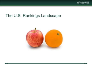 The U.S. Rankings Landscape
 