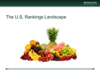 The U.S. Rankings Landscape
 