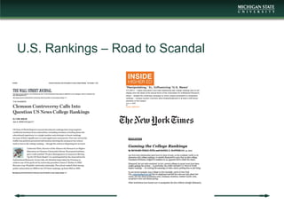 U.S. Rankings – Road to Scandal
 
