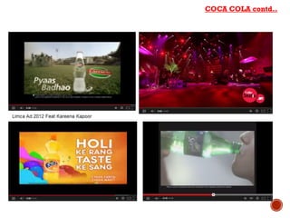 COCA COLA contd..
 