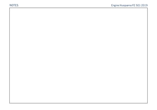 NOTES Engine Husqvarna FE 501 2019
 