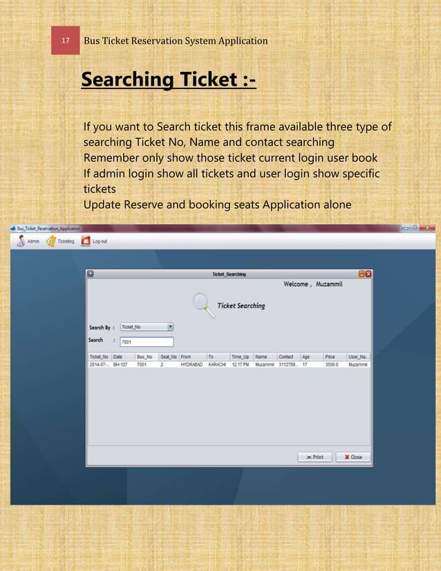 Bus Ticket Management System Documentation | PDF