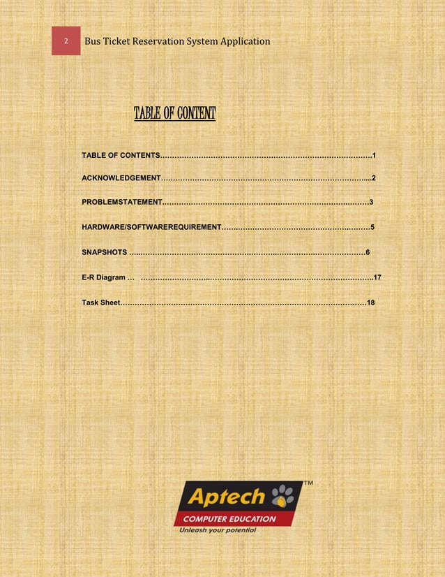 Bus Ticket Management System Documentation | PDF