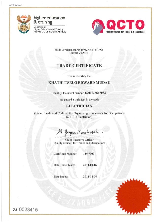 Electrical Engineering Certificate Electrical Engineering Certificate