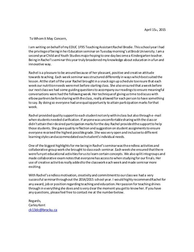 student reference letters student reference