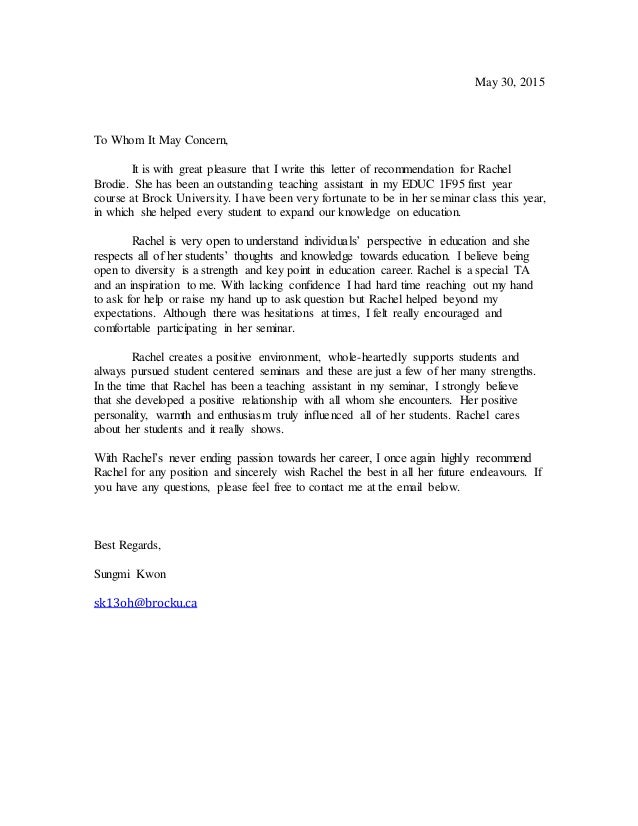student reference letters can you get a letter of recommendation from a ta