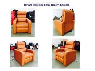UV821 Recliner Sofa Brown Sample
 
