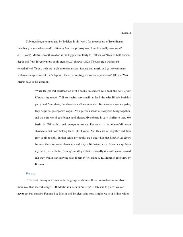 Tolkien thesis