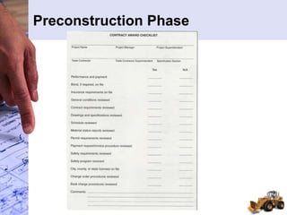 Preconstruction Phase
 