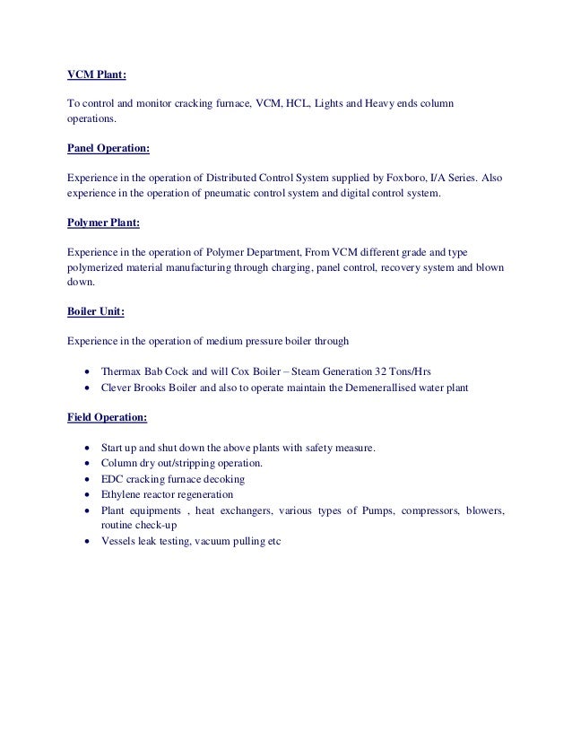 Distributed control system resume