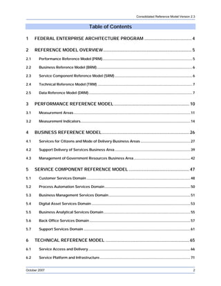 FEA Consolidated Reference Model Document Version 2.3 | PDF
