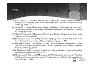 Fea of springback on perforated sheet metal | PDF