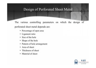 Fea of springback on perforated sheet metal | PDF