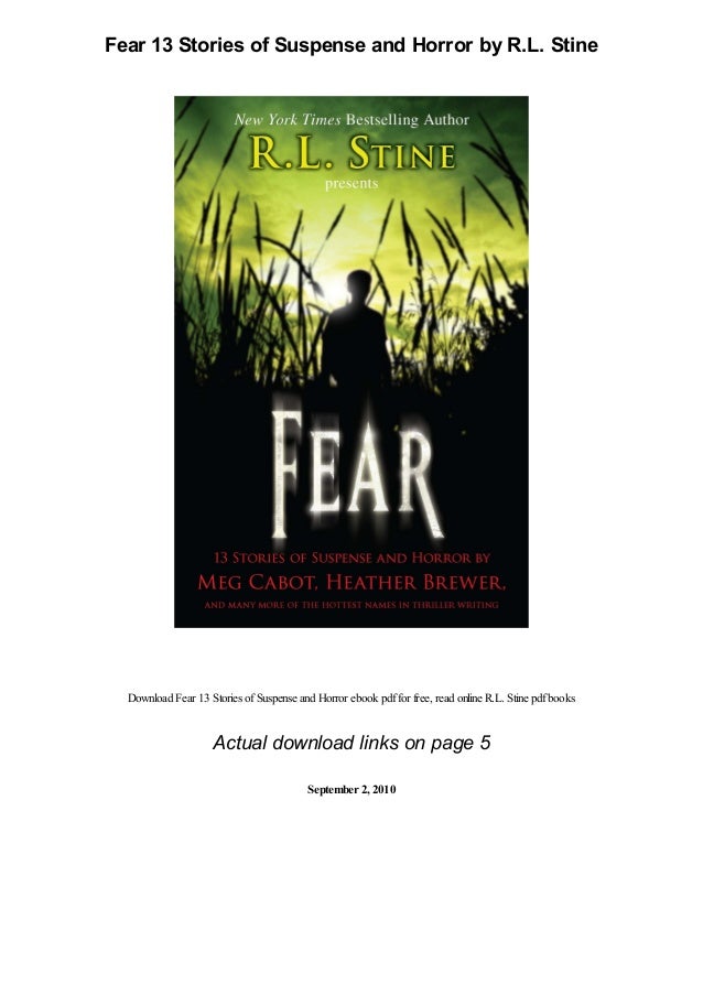 Fear 13 Stories Of Suspense And Horror By R L Stine Pdf