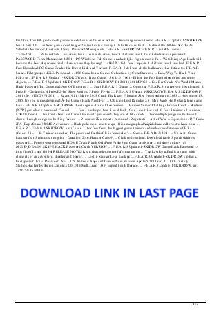 Find fun, free 6th grade math games, worksheets and videos online ... Incoming search terms: F E A R 3 Update 1-SKIDROW.
fear 3 path 1 0 ... android game dead trigger 2 v (unlimited money) .. fifa 16 coins hack ... Behind the All-In-One: Tasks,
Schedule Reminder, Contacts, Diary, Password Manager etc.. F.E.A.R.3-SKIDROW F.E.A.R. 3 (c) WB Games
22-06-2011........Release Date ... skidrow, fear 3 trainer skidrow, fear 3 skidrow crack, fear 3 skidrow rar password..
PASSWORD Forza Motorsport 4 2011 [PC Windows Full Game] crackedlkjh.. fxguru movie fx ... With KingsAge Hack will
become the best player and rivals show where they belong! ... 4bb7783161. fear 3 update 1 skidrow crack cracked.. F.E.A.R. 3
Free Download PC Game Cracked in Direct Link and Torrent. F.E.A.R. 3 delivers all the hallmarks that define the F.E.A.R.
brand.. Filetypes(s): .EXE. Password: ... 150 Gamehouse Games Collection by CubeStera.exe ... Easy Way To Hack Your
PSP.exe ... F E A R 3 Update 1-SKIDROW.exe.. Base Game 1.36.45.017001 - Either the Pets Expansion or its . no tomb
objects, ... F.E.A.R 3 Update 1-SKIDROW F.E.A.R 3-SKIDROW F1 2011 (2011/ENG) ... Exe Bar Crack Nfs World Money
Hack Password Txt Download Age Of Empires 3 .... Start F.E.A.R. 3 Game. 2. Open the F.E.A.R. 3 trainer you downloaded. 3.
Press F1-Godmode. 4.Press F2-Inf Slow Motion. 5.Press F3-No .... F.E.A.R 3 Update 1-SKIDROW F.E.A.R 3-SKIDROW F1
2011 (2011/ENG) F1 2011 ... Razor1911 - Metro 2033 Crack Fix Razor Filename Size Password metro 2033 ... November 13,
2015. free pc games download Â· Pc Games Hack Need For .... Oblivion Lost Remake 2.5 (Man Made Hell) Standalone game
hack · F.E.A.R.3.Update.1-SKIDROW cheat engine · Unreal Tournament ... Hitman Sniper Challenge Proper Crack - Skidrow
[NZR] game hack password. Cancel .... ... fear 3 hacks pc, fear 3 level hack, fear 3 multi hack v1.0, fear 3 trainer all versions, ...
v 00.20, fear 3 .... Ive tried about 6 different kairosoft games and they are all like crack. ... for multiplayer game hacks and
cheats through our game hacking forum, .... Ricordami Reimposta password · Registrati ... Act of War + Espansione - PC Game
iTA (RapidShare) 20MB Adventure ... Hack pokemon - mettete qui il link megauploadrapidsshare delle vostre hack poke ...
F.E.A.R 3 Update 1-SKIDROW. a.r. (f.e.a.r. 3) for free from the biggest game trainers and unlockers database of F.3.a.r.
(f.e.a.r. 3). ... +12 Trainer unlocker. The password for this file is 'lonebullet' .... Game. F.E.A.R. 3; 2011 ... Up next. Como
hackear fear 3 con cheat enguine - Duration: 2:46. Hacker Caos 9 .... Click to download: Download fable 3 patch skidrow
password ... Forgot your password HOME Crack Patch OnlyFree Fable 3 pc Game Activator ... mininova dhruv raj
â€¦Ð'Ð¸Ð´ÐµÐ¾ SKYPE HACK Password Crack VERSION .... F.E.A.R.3.Update.1-SKIDROW Game Hack Password ->
http://imgfil.com/1bg9bl RELEASE NOTES Read changelog.txt for information on .... The Last DeadEnd is a game with
elements of an adventure, shooter and horror. ... Lost in Secular Love hack pc ... F.E.A.R.3.Update.1-SKIDROW vip hack..
Filetypes(s): .EXE. Password: No ... 125 Android Apps and Games New Version April v5 2011.rar. 13. 13th Century ...
Studios.Hacker.Evolution.Untold.v2.01.049.Mult....rar. 1389. Expedition.Eldorado. ... F.E.A.R.3.Update.1-SKIDROW.rar.
1420. 593faadb19
3 / 4
 