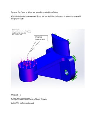 Solidworks Fea Report.pdf FEA Reports | PDF