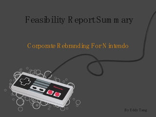 Feasibility Report Summary Corporate Rebranding For Nintendo By Eddy Tang 