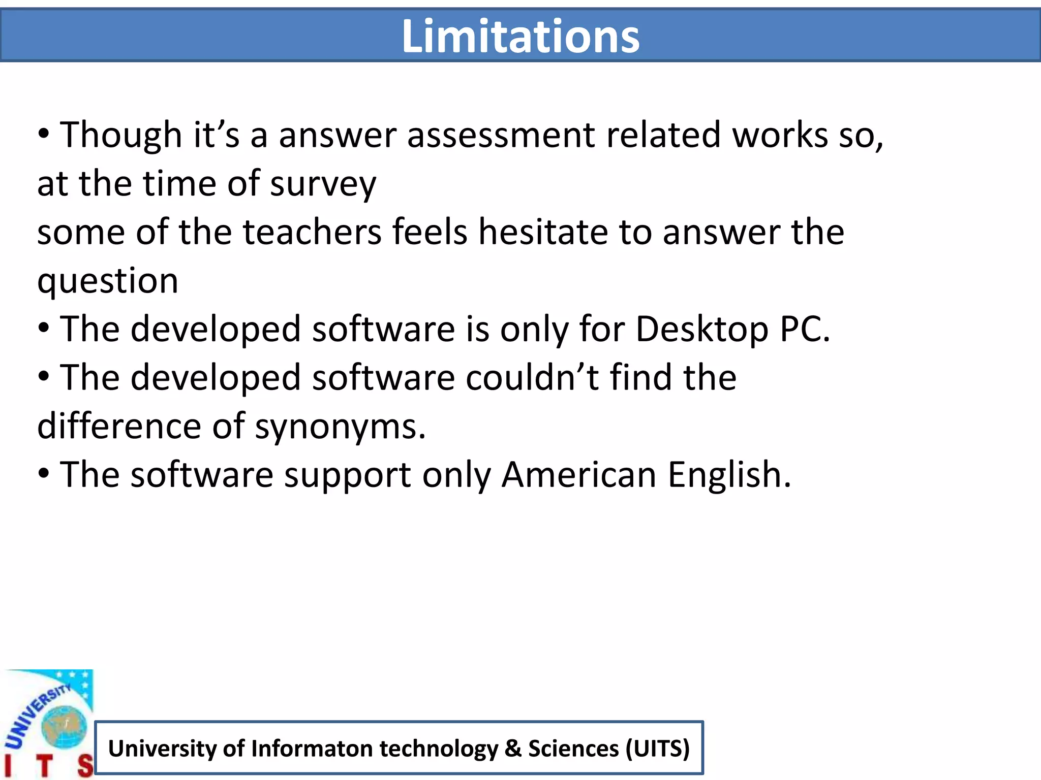 Feasibility study on an answer grading system based on keyword scanning ...