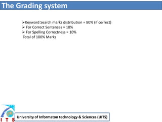 Feasibility study on an answer grading system based on keyword scanning ...