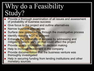 developing feasibility studies and business plan | PPT