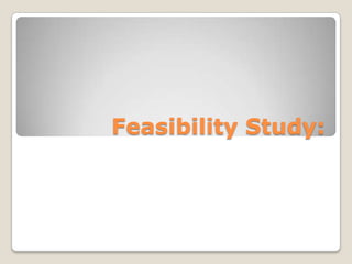 Feasibility Study: 