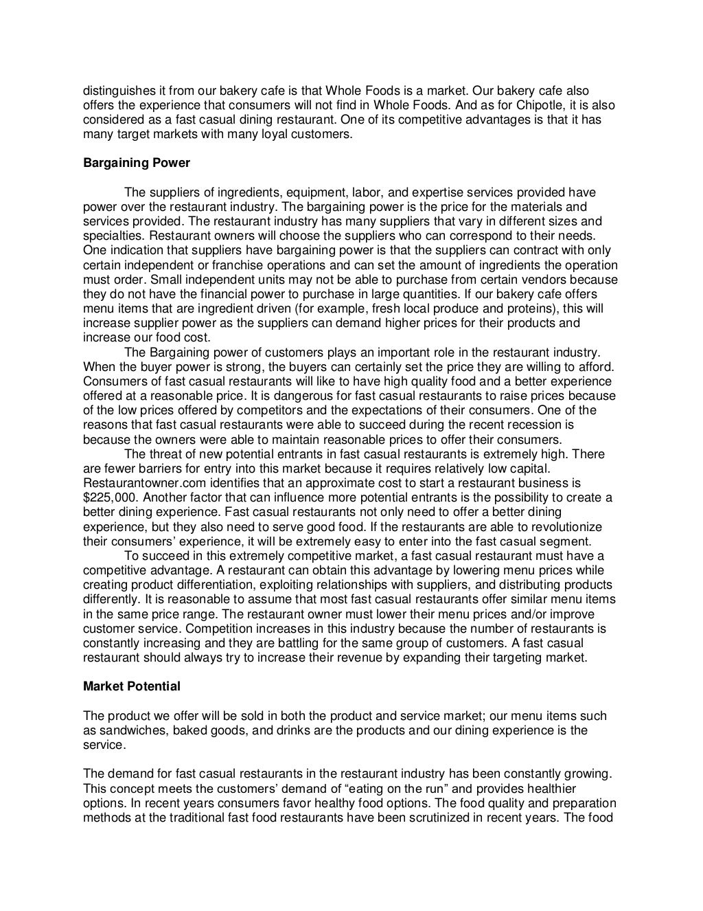 Feasibility study for bread bakery picture