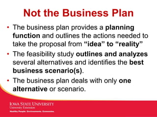 Business Plan VS Feasibility study | PPT