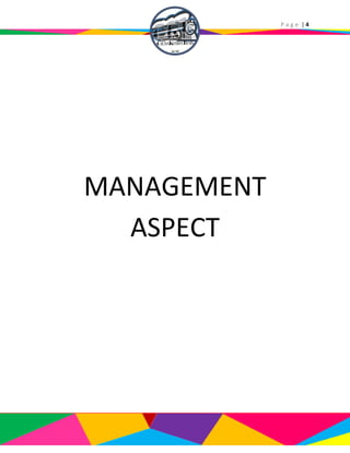 P a g e | 4
MANAGEMENT
ASPECT
 
