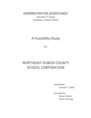Complete Northeast Dubois feasibility study