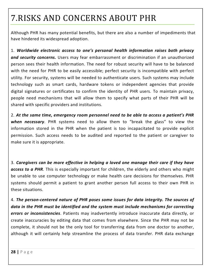 Personal Health Records Literature Review