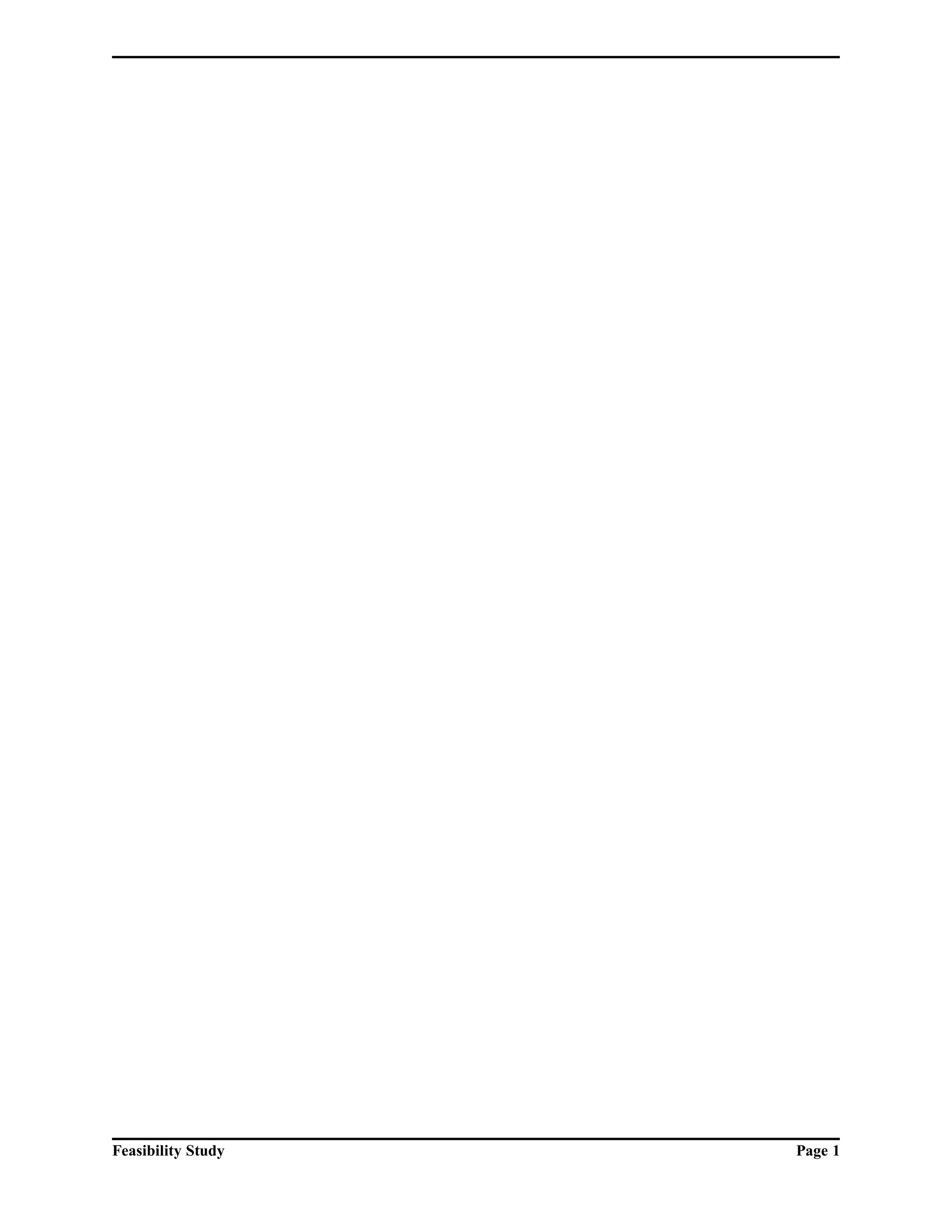 Feasibility Study Page 1 
 