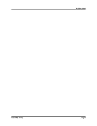 Revision Sheet 
Feasibility Study Page i 
 