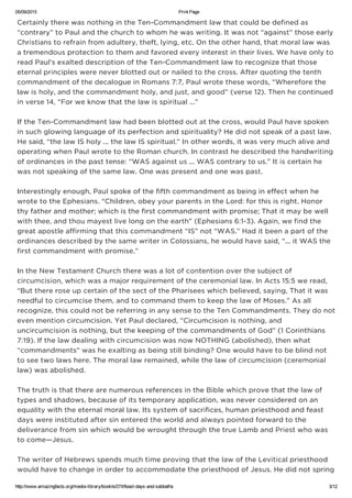 Feast days and sabbaths