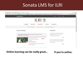 Instructional design and blended learning to extend the reach of a research product for impact at scale: Reflections from the FEAST tool
