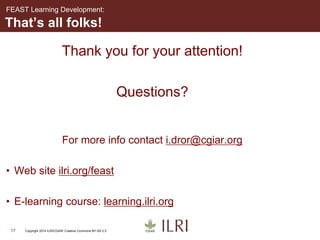 Leveraging instructional design and innovative ICT to improve food security and farmer productivity—The FEAST experience