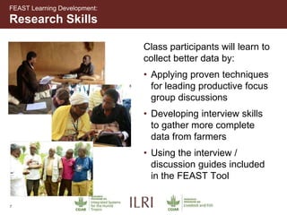 Leveraging instructional design and learning theories  to improve productivity in smallholder systems: The FEAST experience